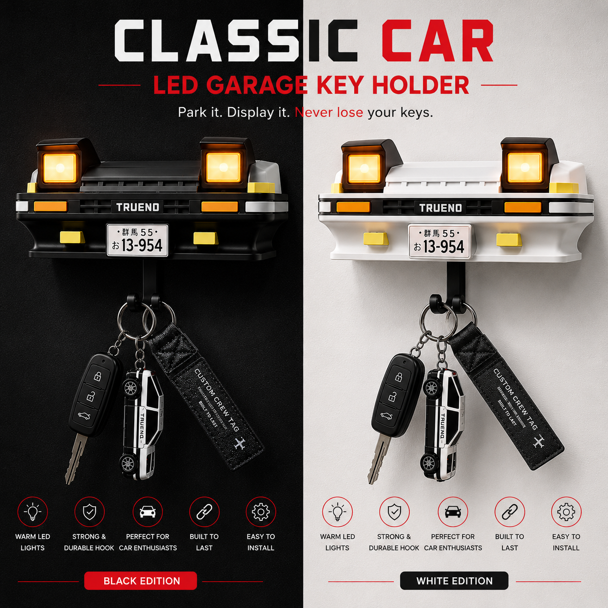 Classic Car Headlight Key Holder