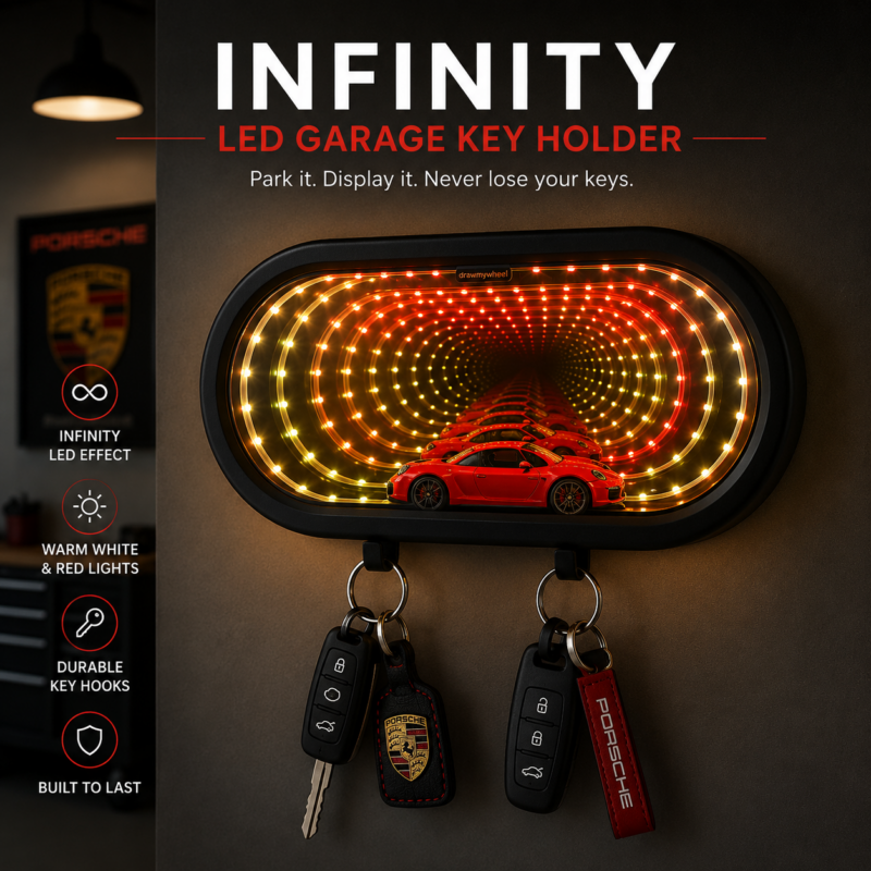 LED Garage Key Holder - Oval Shape