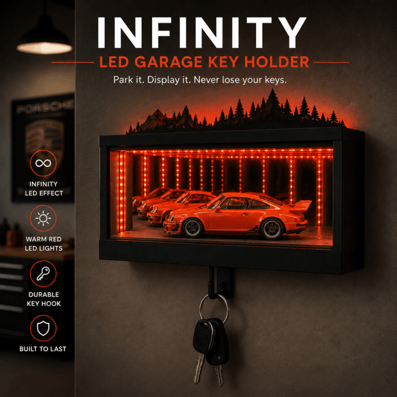 LED Garage Key Holder - Box Shape