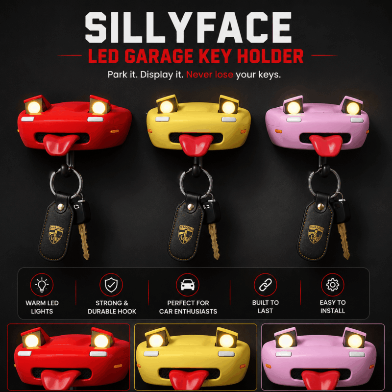 Sillyface Car Headlight Key Holder