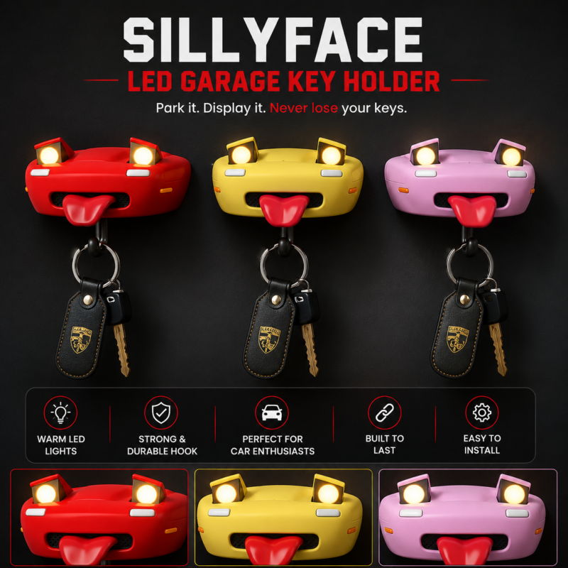 Sillyface Car Headlight Key Holder